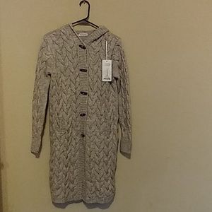 Brand new!! Beige Sweater Dress with Buttons